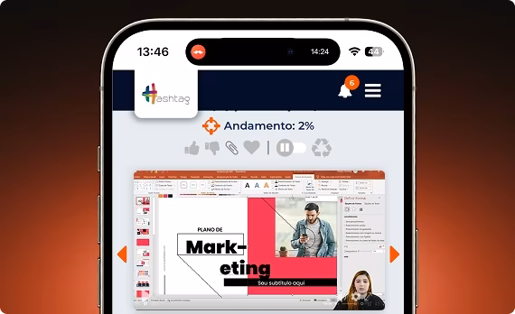 Captura de tela mobile do Curso PowerPoint